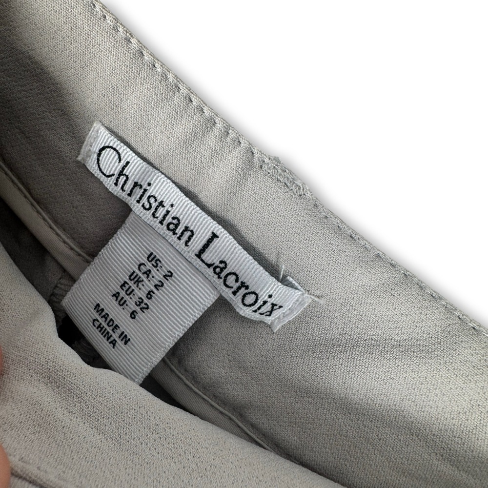 New Christian Lacroix Womens Pleated Front Dress Pants Sz 2 - Picture 3 of 5